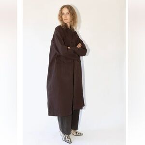 Cawley British Dry Oilskin Arlo Mac Mulberry Medium